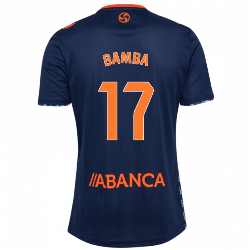 Kids Football Jonathan Bamba #17 Navy Blue Away Jersey 2024/25 T-Shirt Uk