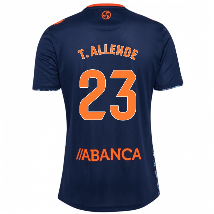 Kids Football Tadeo Allende #23 Navy Blue Away Jersey 2024/25 T-Shirt Uk