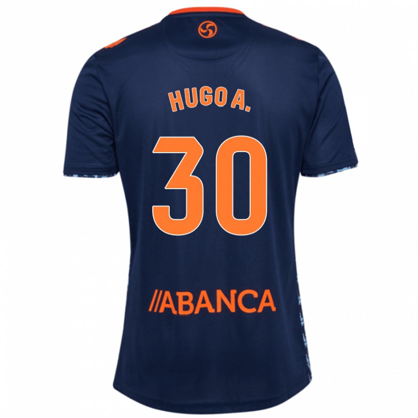 Kids Football Hugo Álvarez #30 Navy Blue Away Jersey 2024/25 T-Shirt Uk