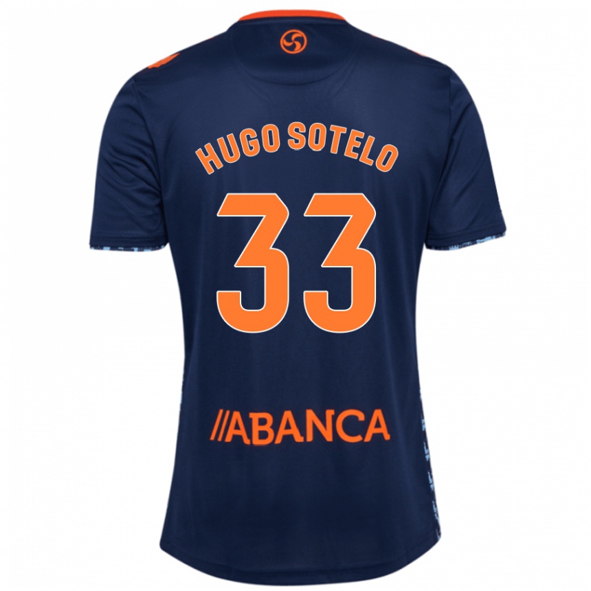 Kids Football Hugo Sotelo #33 Navy Blue Away Jersey 2024/25 T-Shirt Uk