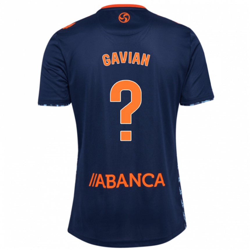 Kids Football Pablo Gavian #0 Navy Blue Away Jersey 2024/25 T-Shirt Uk