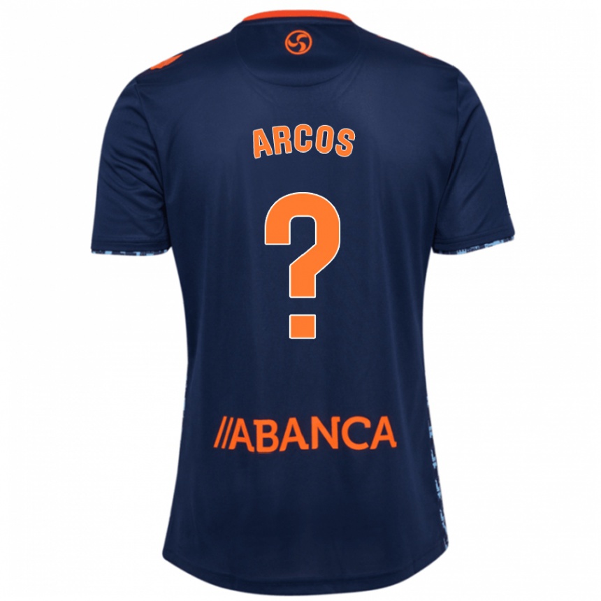 Kids Football Ángel Arcos #0 Navy Blue Away Jersey 2024/25 T-Shirt Uk