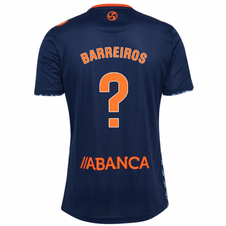 Kids Football Iago Barreiros #0 Navy Blue Away Jersey 2024/25 T-Shirt Uk