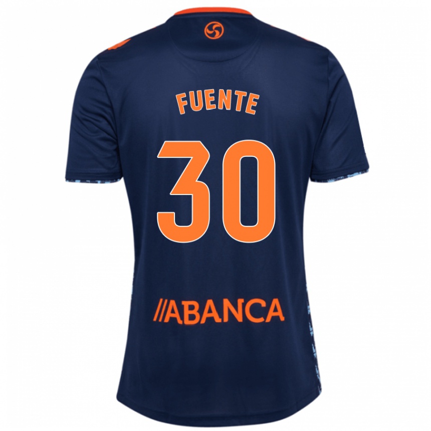 Kids Football Mario Fuente #30 Navy Blue Away Jersey 2024/25 T-Shirt Uk