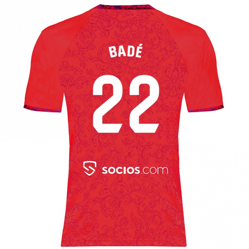 Kids Football Loïc Badé #22 Red Away Jersey 2024/25 T-Shirt Uk