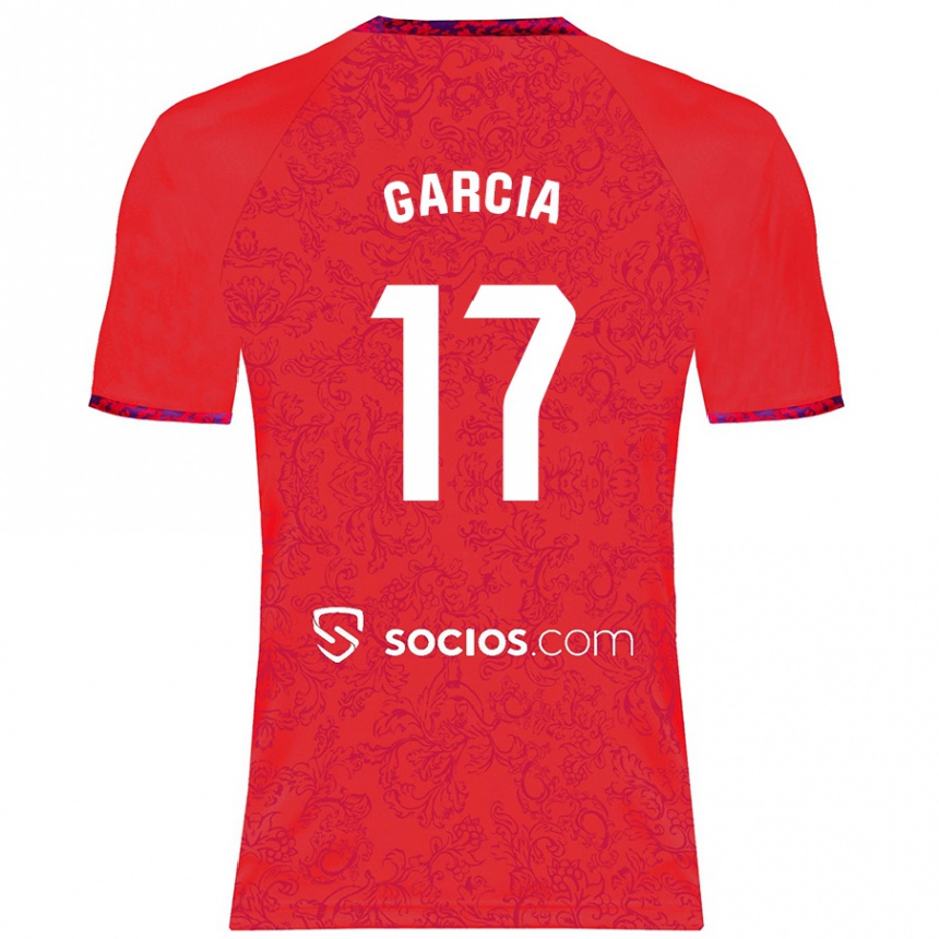 Kids Football Débora García #17 Red Away Jersey 2024/25 T-Shirt Uk