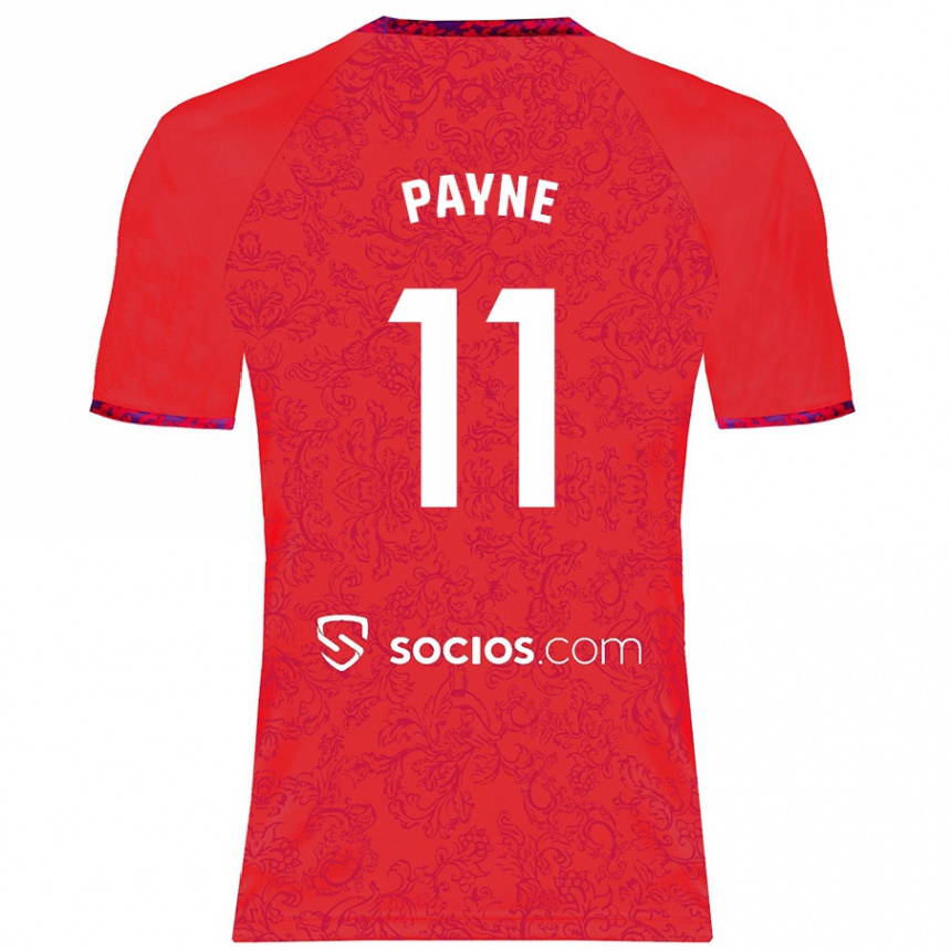 Kids Football Antionette Oyedupe Toni Payne #11 Red Away Jersey 2024/25 T-Shirt Uk