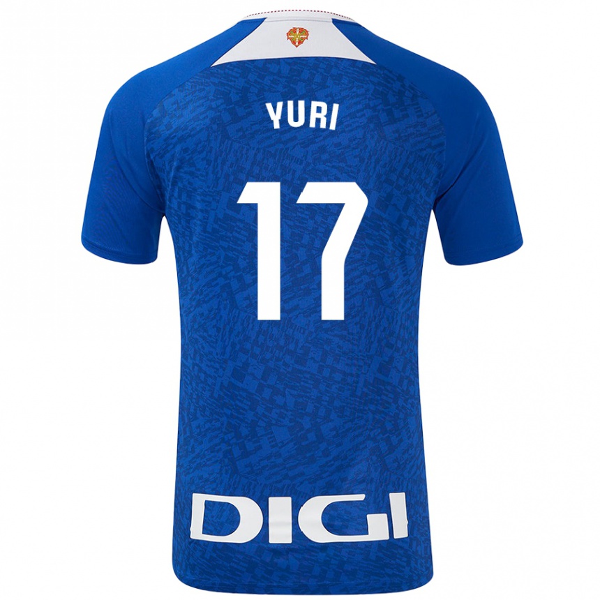 Kids Football Yuri Berchiche #17 Royal Blue Away Jersey 2024/25 T-Shirt Uk