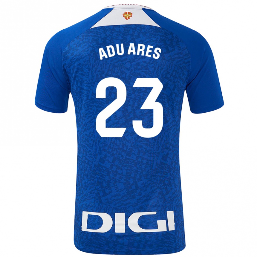 Kids Football Adu Ares #23 Royal Blue Away Jersey 2024/25 T-Shirt Uk