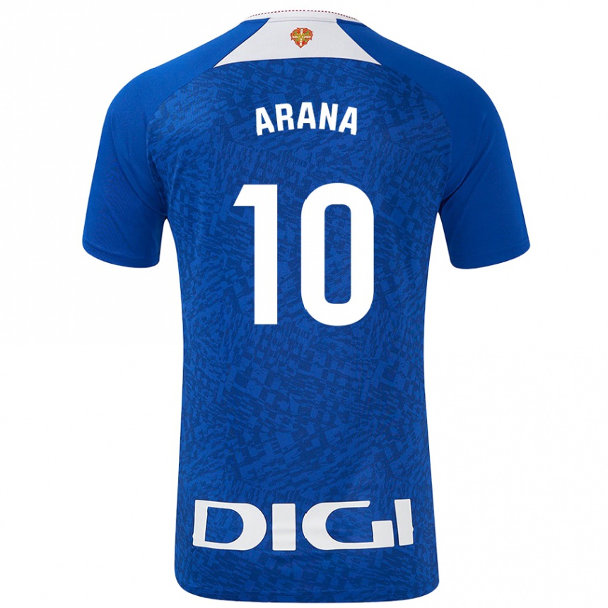 Kids Football Paula Arana Montes #10 Royal Blue Away Jersey 2024/25 T-Shirt Uk