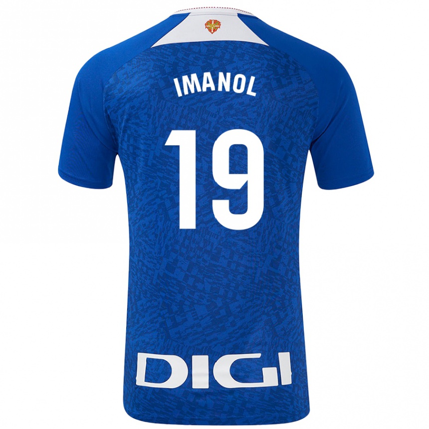 Kids Football Imanol García De Albéniz #19 Royal Blue Away Jersey 2024/25 T-Shirt Uk