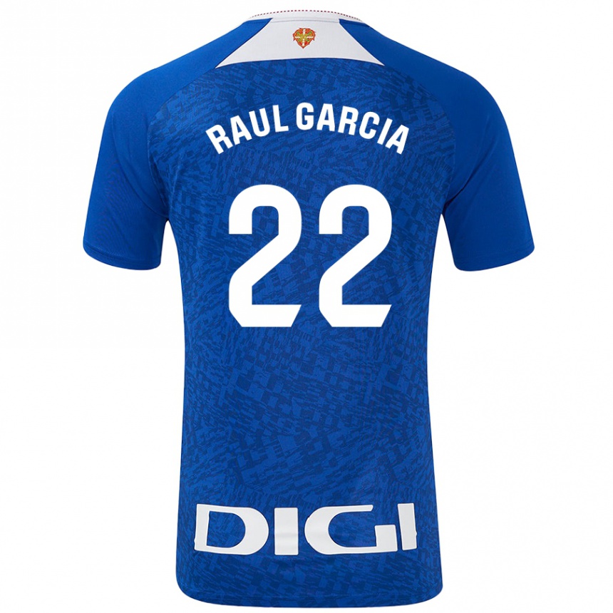 Kids Football Raúl García #22 Royal Blue Away Jersey 2024/25 T-Shirt Uk