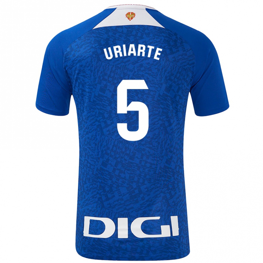 Kids Football Naroa Uriarte Urazurrutia #5 Royal Blue Away Jersey 2024/25 T-Shirt Uk