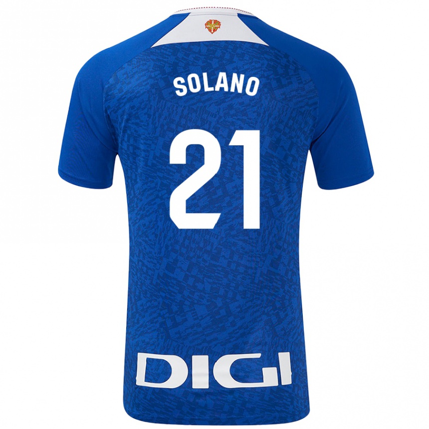 Kids Football Bibiane Schulze-Solano #21 Royal Blue Away Jersey 2024/25 T-Shirt Uk