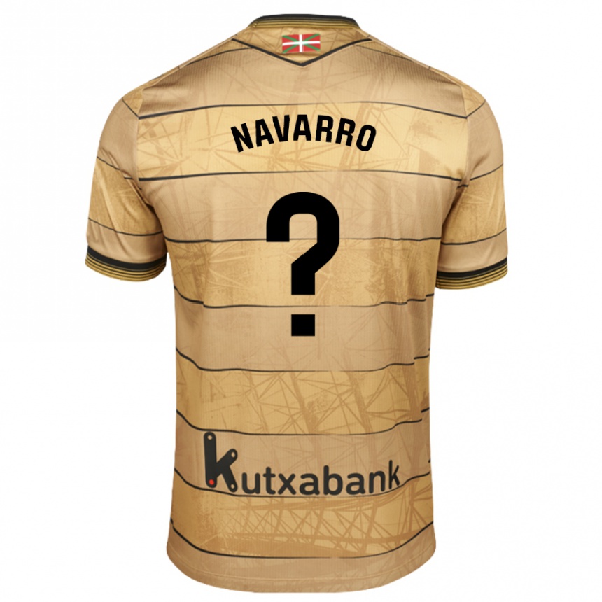 Kids Football Robert Navarro #0 Brown Away Jersey 2024/25 T-Shirt Uk