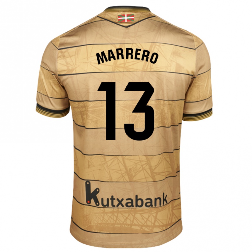 Kids Football Unai Marrero #13 Brown Away Jersey 2024/25 T-Shirt Uk