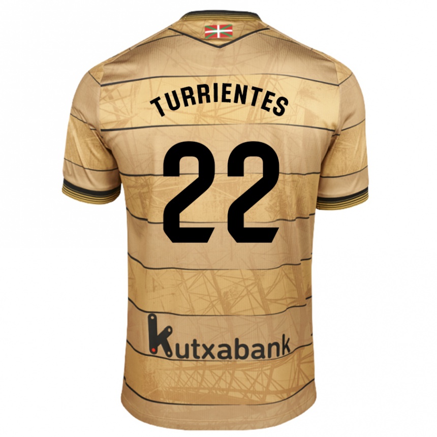 Kids Football Beñat Turrientes #22 Brown Away Jersey 2024/25 T-Shirt Uk