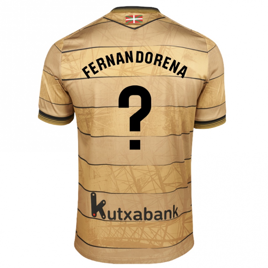 Kids Football Alex Fernandorena #0 Brown Away Jersey 2024/25 T-Shirt Uk