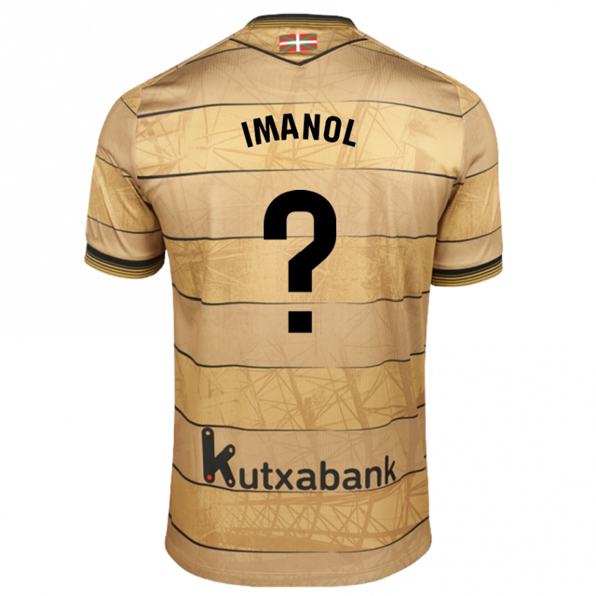 Kids Football Imanol #0 Brown Away Jersey 2024/25 T-Shirt Uk