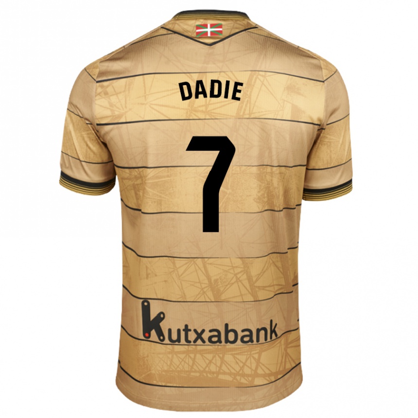 Kids Football Alberto Dadie #7 Brown Away Jersey 2024/25 T-Shirt Uk