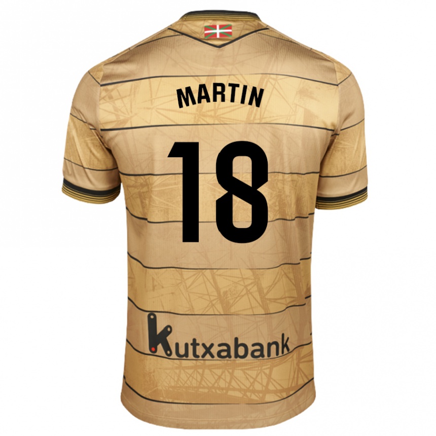 Kids Football Hugo Martín #18 Brown Away Jersey 2024/25 T-Shirt Uk