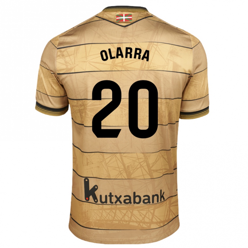 Kids Football Aimar Olarra #20 Brown Away Jersey 2024/25 T-Shirt Uk