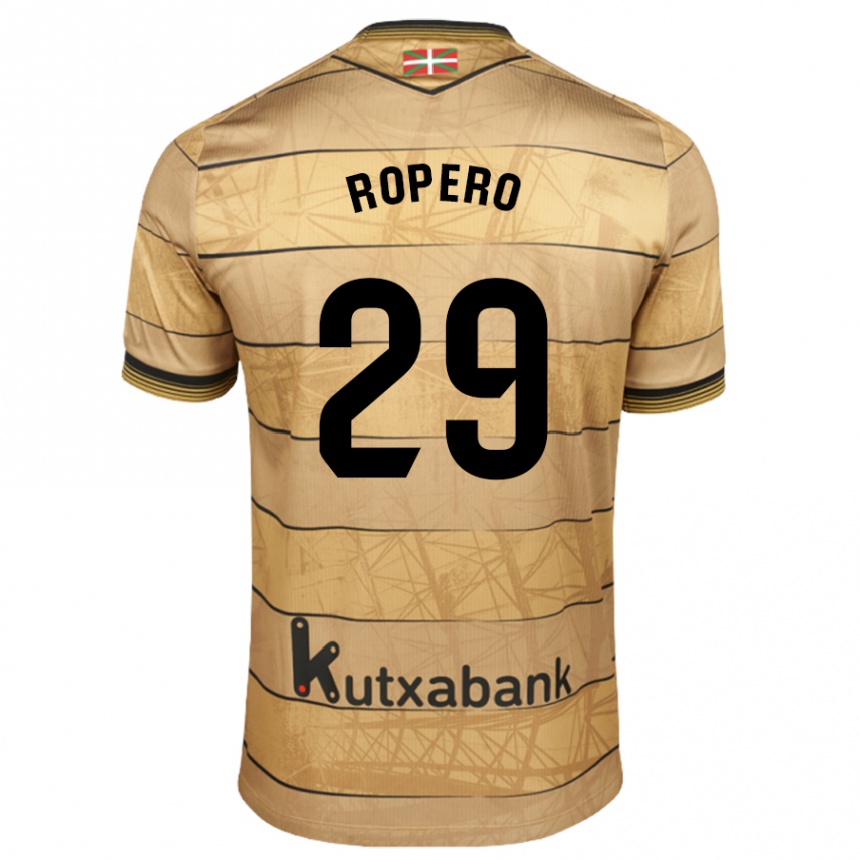 Kids Football Iker Ropero #29 Brown Away Jersey 2024/25 T-Shirt Uk