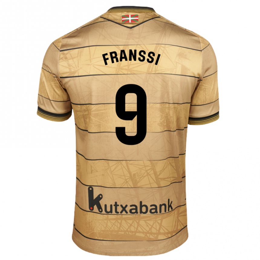 Kids Football Sanni Maija Franssi #9 Brown Away Jersey 2024/25 T-Shirt Uk