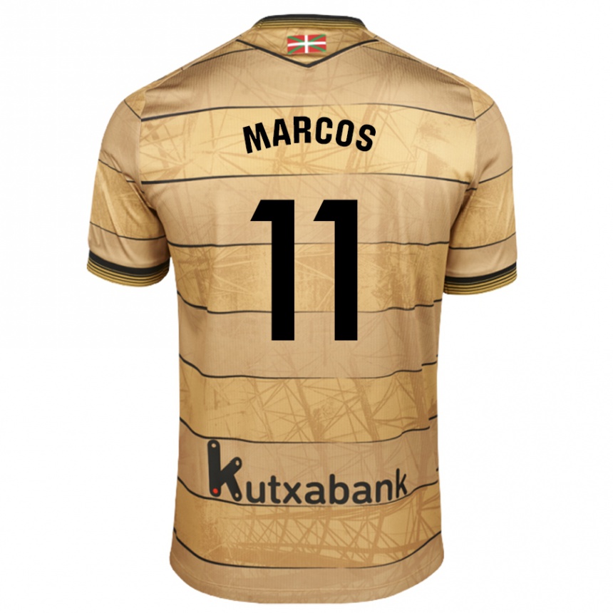 Kids Football Cecilia Marcos Nabal #11 Brown Away Jersey 2024/25 T-Shirt Uk