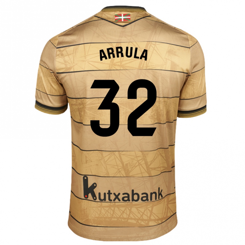 Kids Football Julia Arrula #32 Brown Away Jersey 2024/25 T-Shirt Uk