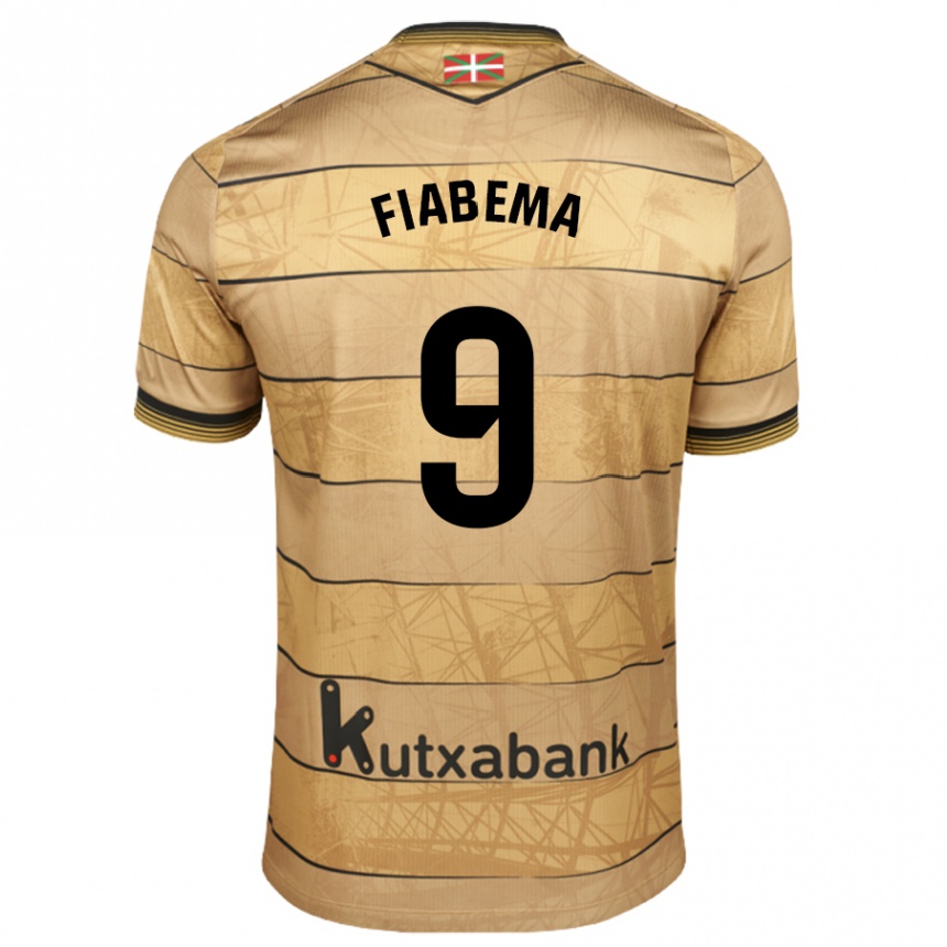 Kids Football Bryan Fiabema #9 Brown Away Jersey 2024/25 T-Shirt Uk