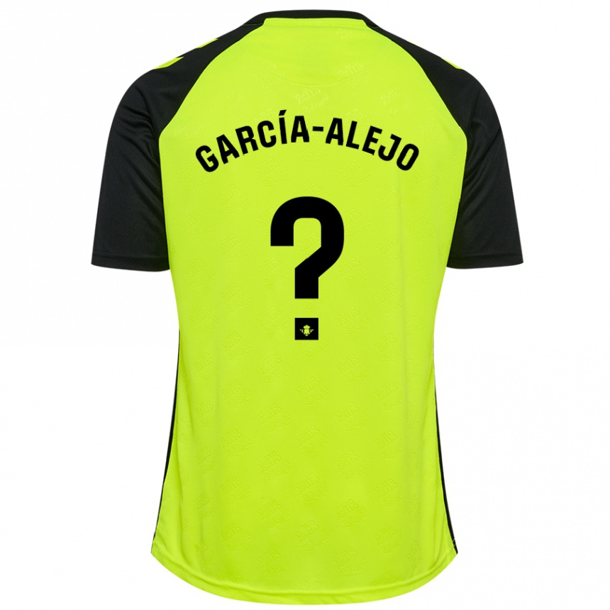 Kids Football Raúl García-Alejo #0 Fluorescent Yellow Black Away Jersey 2024/25 T-Shirt Uk