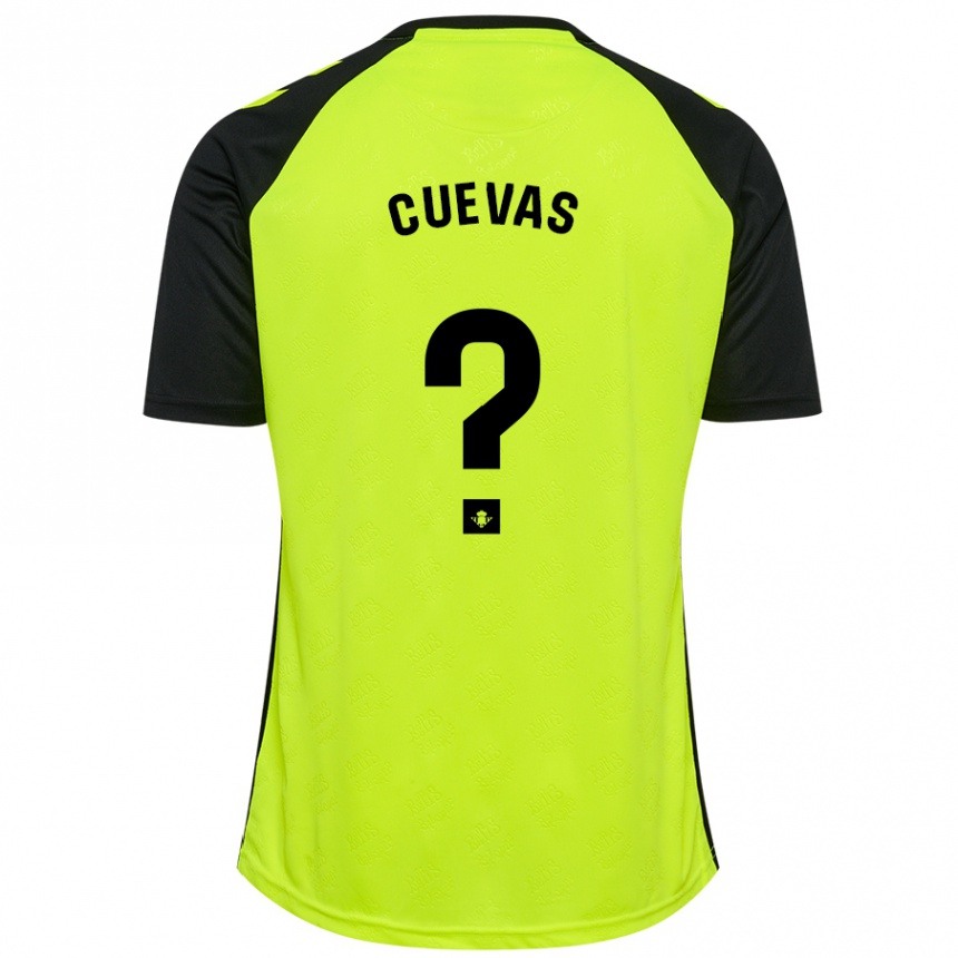 Kids Football Miguel Cuevas #0 Fluorescent Yellow Black Away Jersey 2024/25 T-Shirt Uk