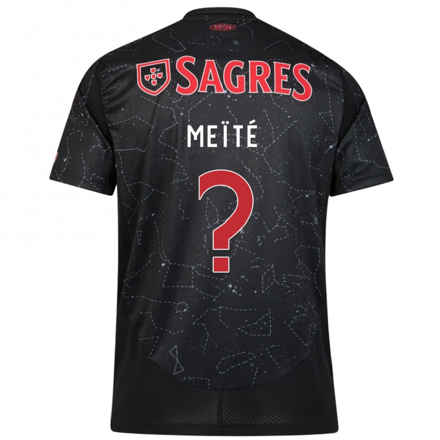 Kids Football Soualiho Meïté #0 Black Red Away Jersey 2024/25 T-Shirt Uk