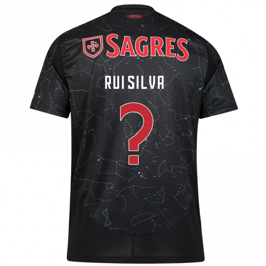 Kids Football Rui Silva #0 Black Red Away Jersey 2024/25 T-Shirt Uk