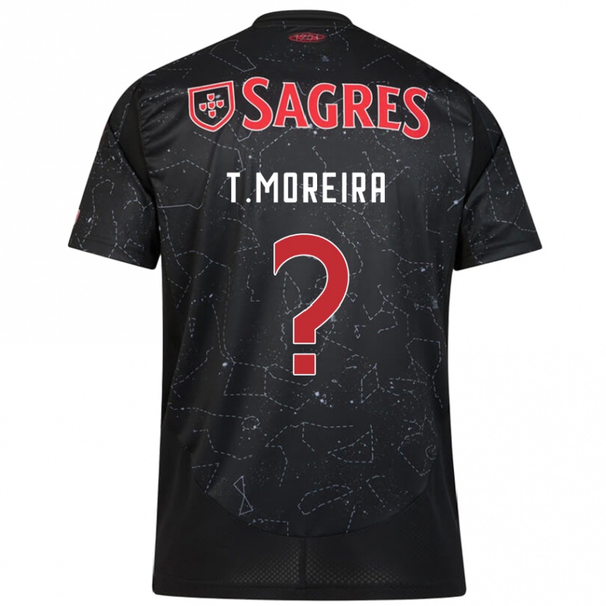 Kids Football Tomás Moreira #0 Black Red Away Jersey 2024/25 T-Shirt Uk