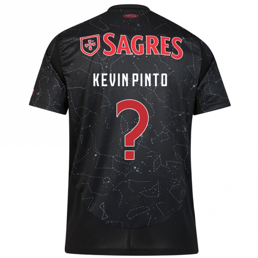 Kids Football Kevin Pinto #0 Black Red Away Jersey 2024/25 T-Shirt Uk