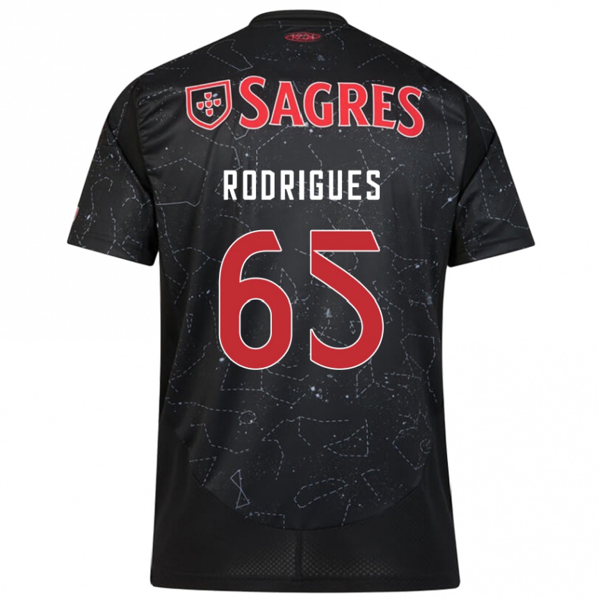 Kids Football Rafael Rodrigues #65 Black Red Away Jersey 2024/25 T-Shirt Uk