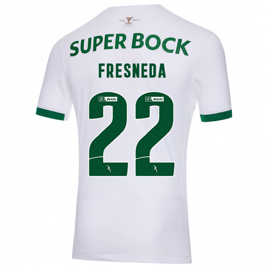 Kids Football Iván Fresneda #22 White Green Away Jersey 2024/25 T-Shirt Uk