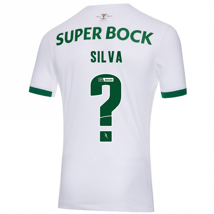 Kids Football Francisco Silva #0 White Green Away Jersey 2024/25 T-Shirt Uk