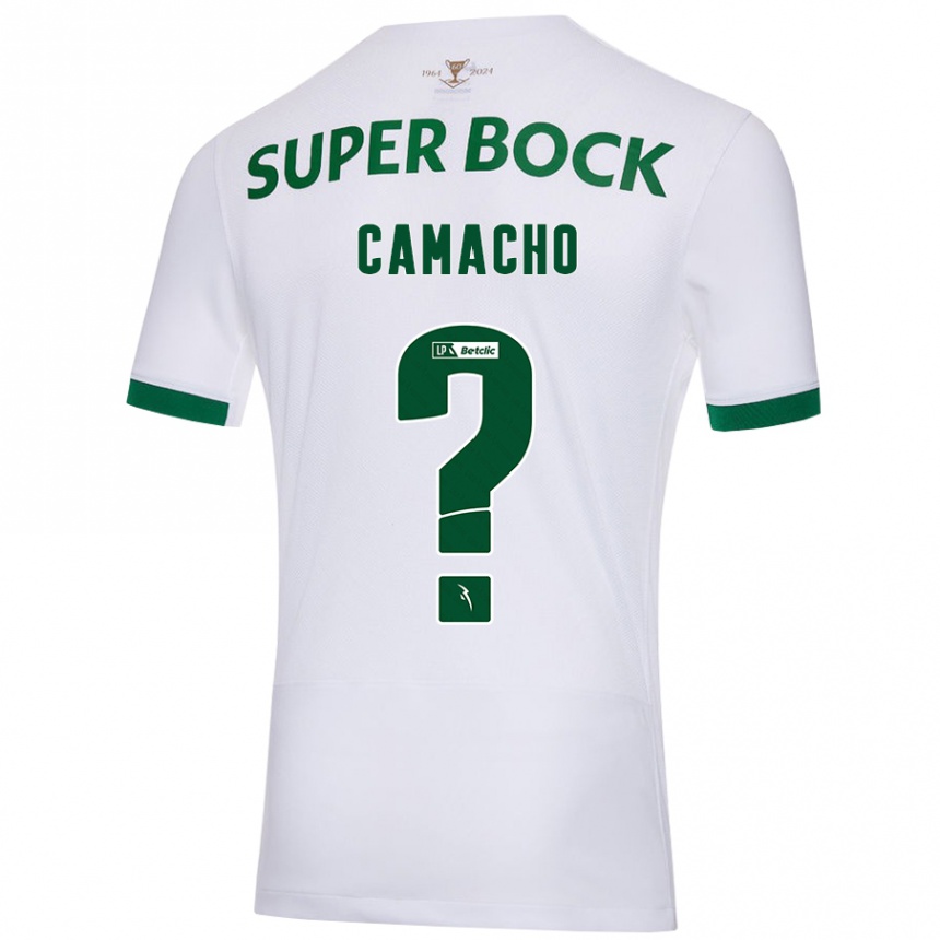 Kids Football Rafael Camacho #0 White Green Away Jersey 2024/25 T-Shirt Uk