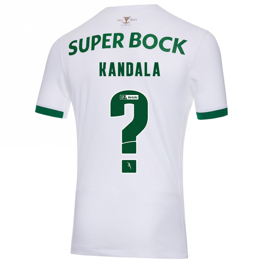 Kids Football Adair Kandala #0 White Green Away Jersey 2024/25 T-Shirt Uk