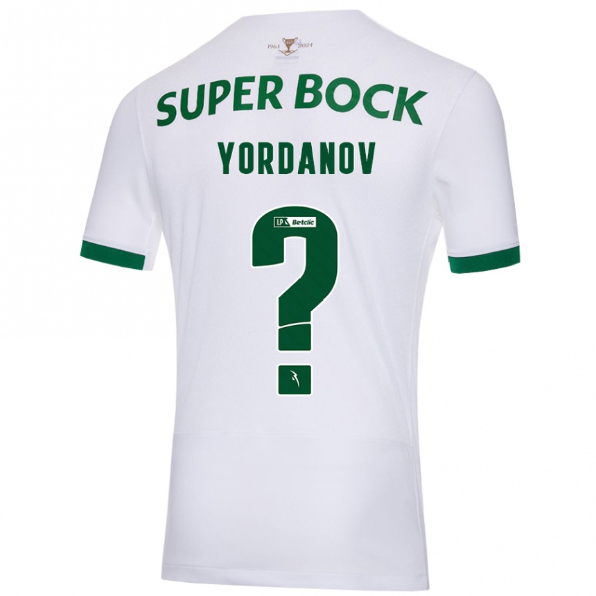 Kids Football Ricardo Yordanov #0 White Green Away Jersey 2024/25 T-Shirt Uk