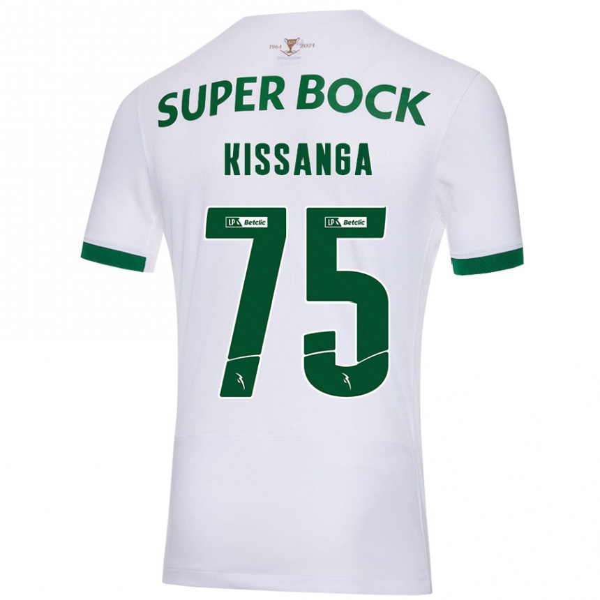 Kids Football Manuel Kissanga #75 White Green Away Jersey 2024/25 T-Shirt Uk