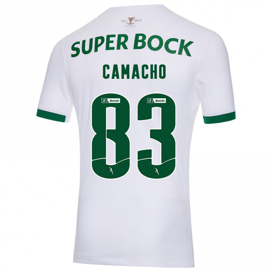 Kids Football Rafael Camacho #83 White Green Away Jersey 2024/25 T-Shirt Uk