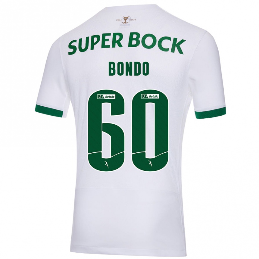 Kids Football Pedro Bondo #60 White Green Away Jersey 2024/25 T-Shirt Uk