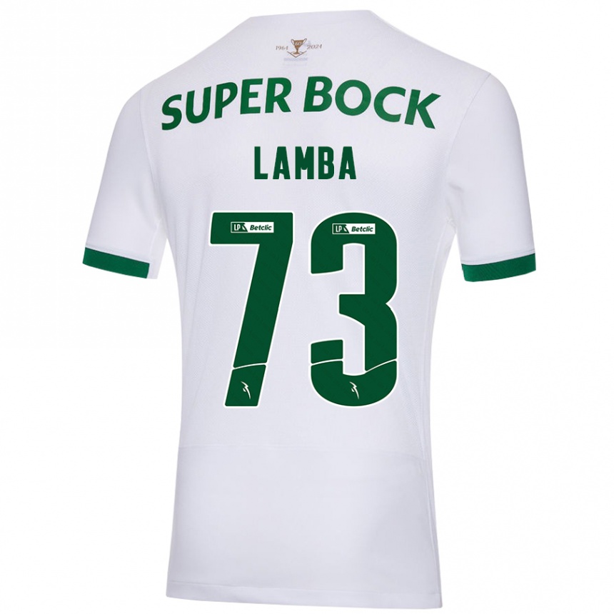 Kids Football Chico Lamba #73 White Green Away Jersey 2024/25 T-Shirt Uk