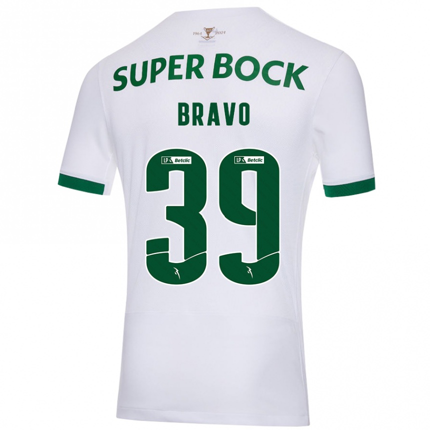 Kids Football Bravo #39 White Green Away Jersey 2024/25 T-Shirt Uk