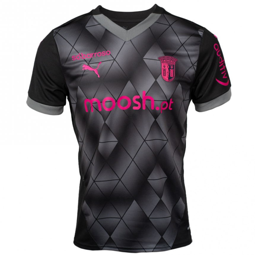 Kids Football Gabri Martínez #77 Black Pink Away Jersey 2024/25 T-Shirt Uk