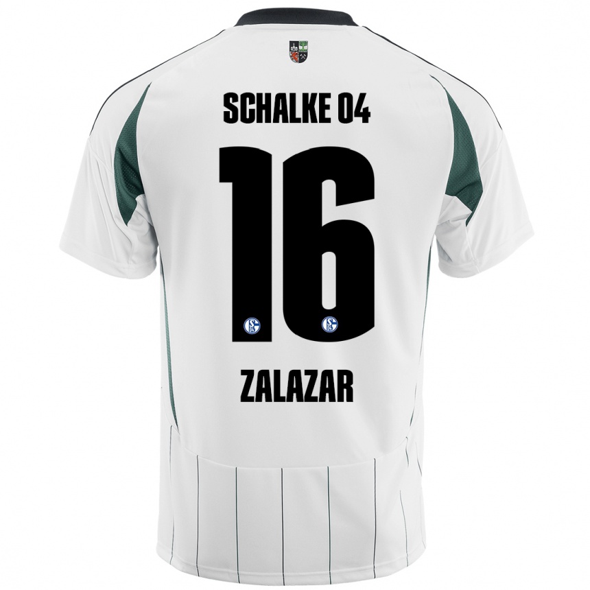 Kids Football Mauro Zalazar #16 White Green Away Jersey 2024/25 T-Shirt Uk